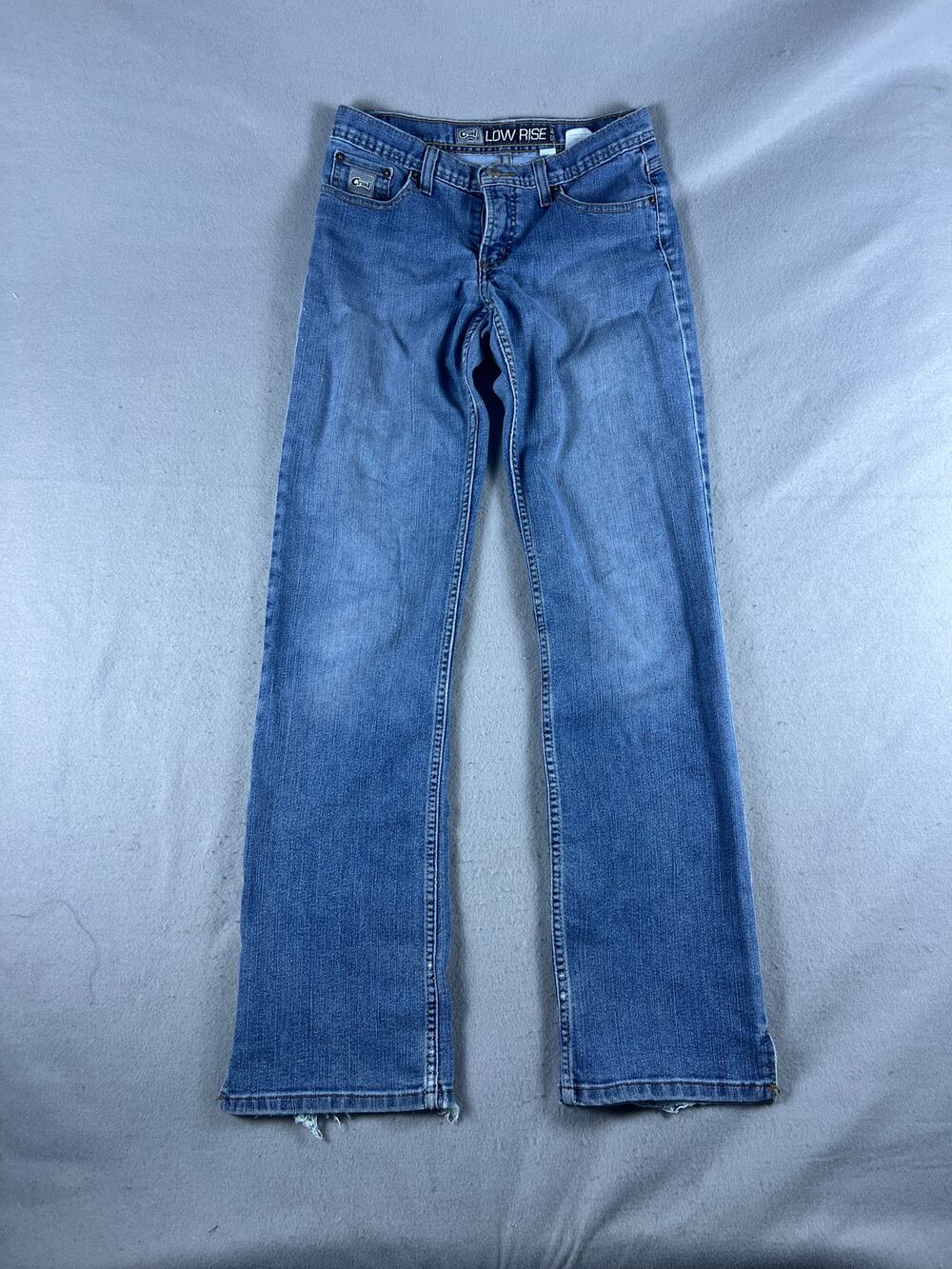 Cruel Girl Low Rise Slim Jeans Womens 5L Blue Bootcut Denim Western Cowgirl Y2K